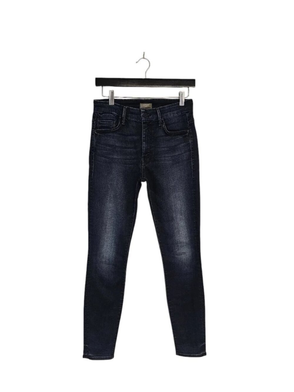 MOTHER High Waisted Looker Skinny Ankle Blue When The Going Gets Tough 27